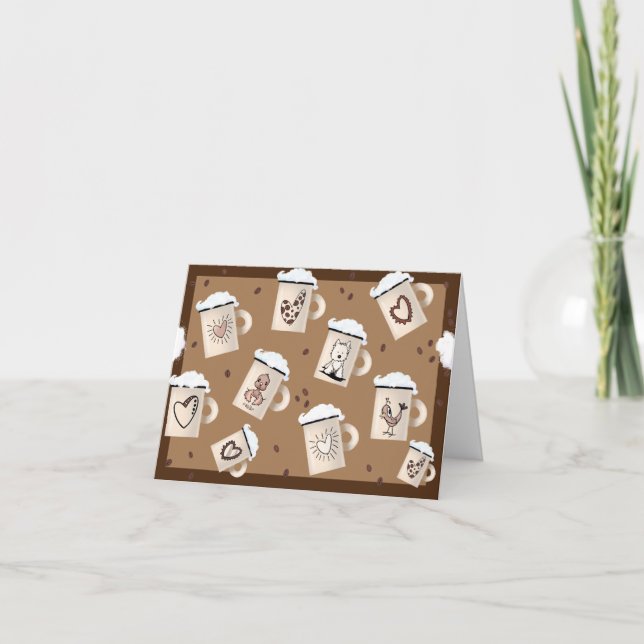 Kaffe Älskare-anteckningskort Tack Kort (Framsida)