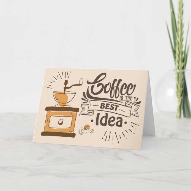 Kaffe Älskare är den bästa idén Kort (Framsida)