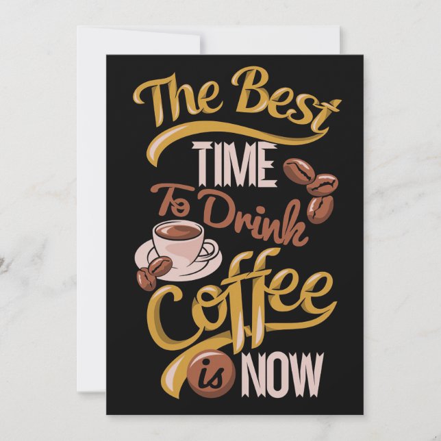 Kaffe Älskare är det bästa tillfället att dricka k Inbjudningar (Framsida)