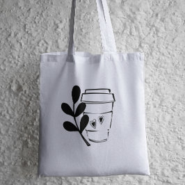Kaffe Älskare Bläck Sketch Tygkasse