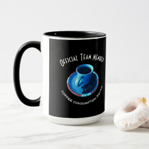Kaffe Älskare Blue Kopp och Saucer Personlig
