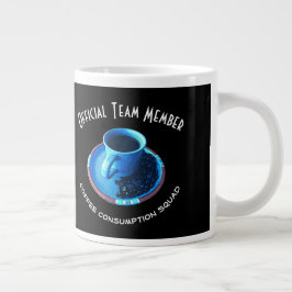 Kaffe Älskare Blue Kopp och Saucer Personlig Jumbo Mugg