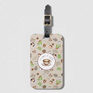 Kaffe Älskare Botanical "io amo il caffè" Bagagebricka