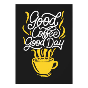 Kaffe Älskare Bra Coffee Bra Day Fototryck