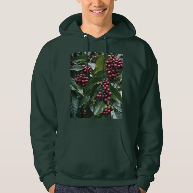 Kaffe Älskare Coffee Träd, Hoodie (Framsida)