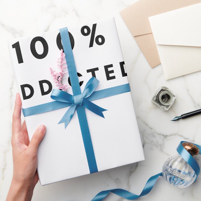 Kaffe Älskare design 100 % Beroende koffein Presentpapper (Skapare uppladdad)