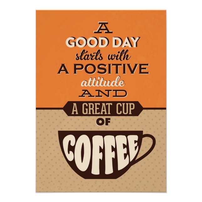 Kaffe Älskare en Bra i  börjar med en Underbar kaf Fototryck (Framsidan)