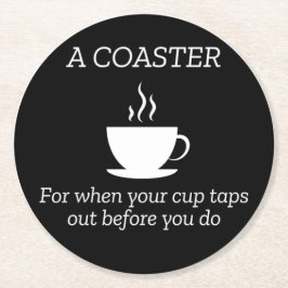 Kaffe Älskare för när Kopp kranar ut Underlägg Papper Rund