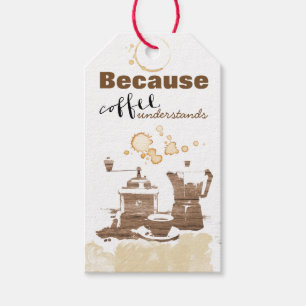 Kaffe-Älskare gåvamärkrna Presentetikett