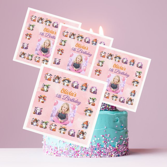 Kaffe Älskare Ghost Bord Napkin för barn Birthday Pappersservett (Skapare uppladdad)