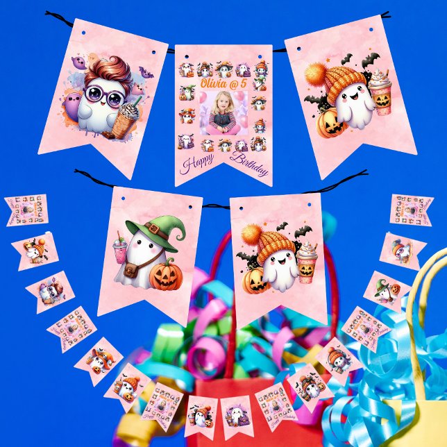 Kaffe Älskare Ghost Bunting Flaggor för barn födel (Skapare uppladdad)