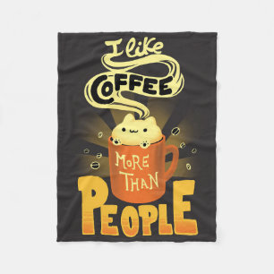 Kaffe Älskare gillar mer kaffe än människor Fleecefilt