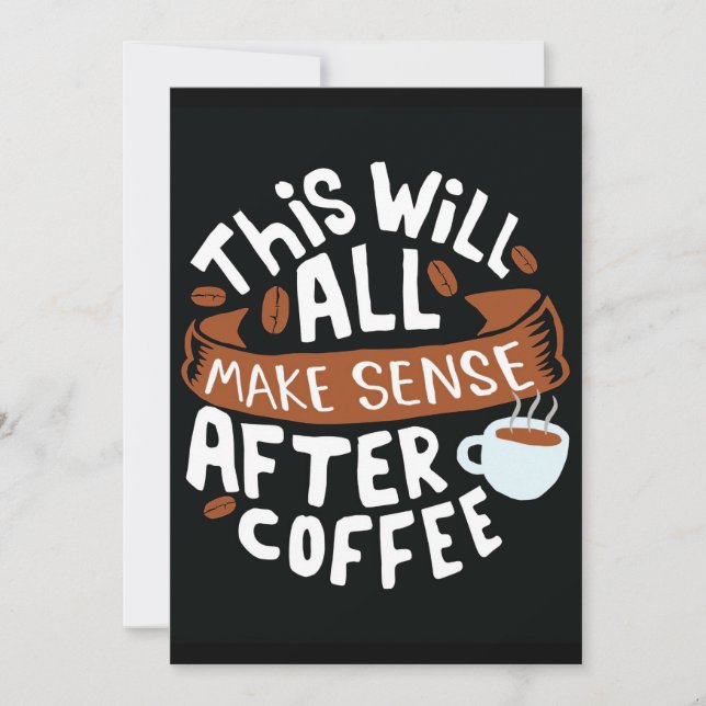 Kaffe Älskare gör alla mening med kaffe Inbjudningar (Framsida)