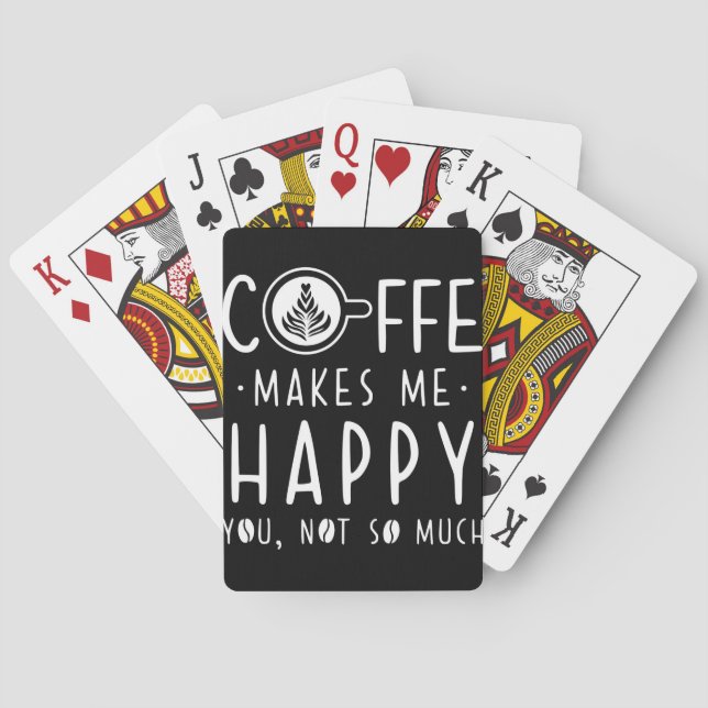 Kaffe Älskare gör mig Lycklig Casinokort (Baksidan)