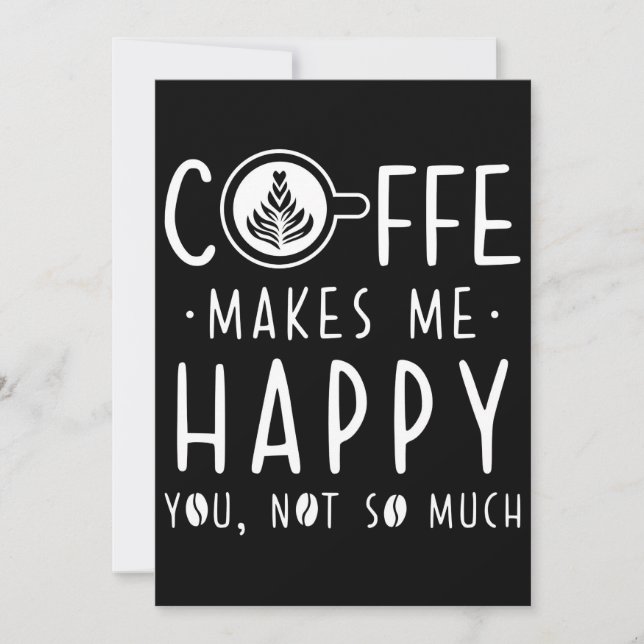 Kaffe Älskare gör mig Lycklig Tack Kort (Framsida)