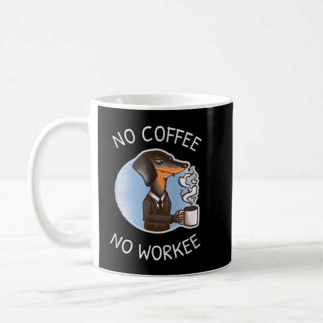 Kaffe älskare, inget kaffe, ingen arbetare som säg kaffemugg (Vänster)