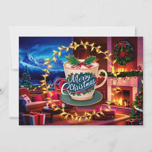 Kaffe Älskare-julkort nr 13 Julkort (Framsida)