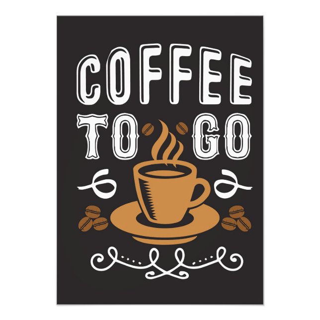 Kaffe Älskare-kaffe att gå till Fototryck (Framsidan)