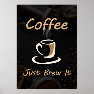 Kaffe Älskare-kaffe bryter bara sönder den Poster