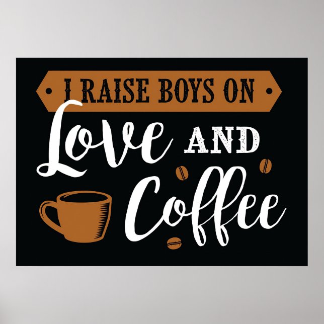 Kaffe Älskare Kärlek och kaffe Poster (Framsidan)