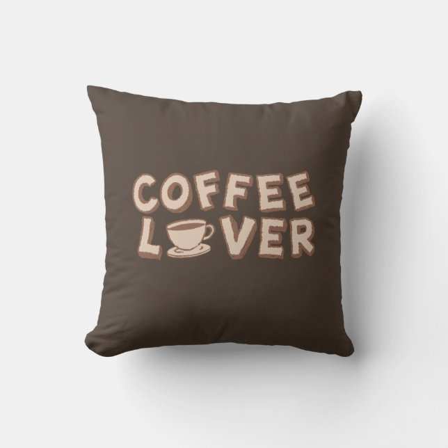 Kaffe Älskare Kudde (Framsida)
