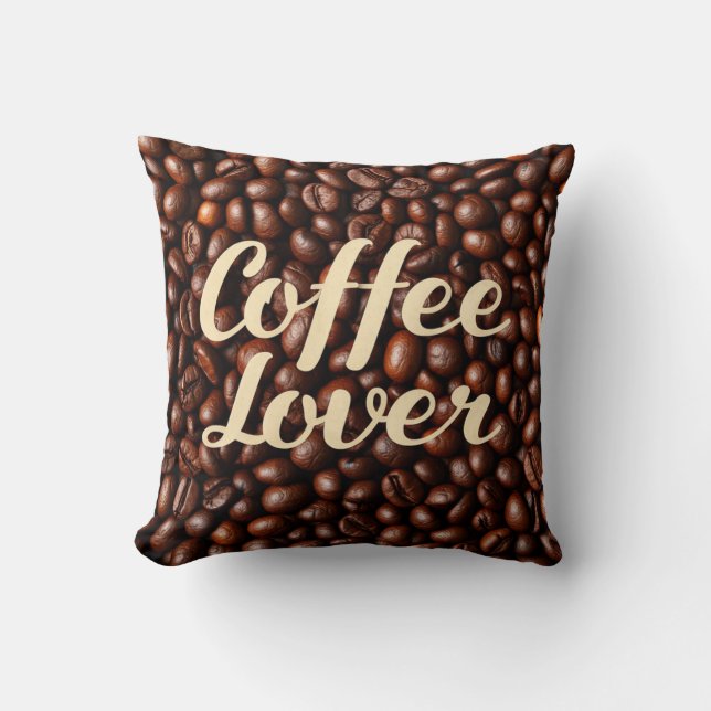 Kaffe Älskare Kudde (Framsida)