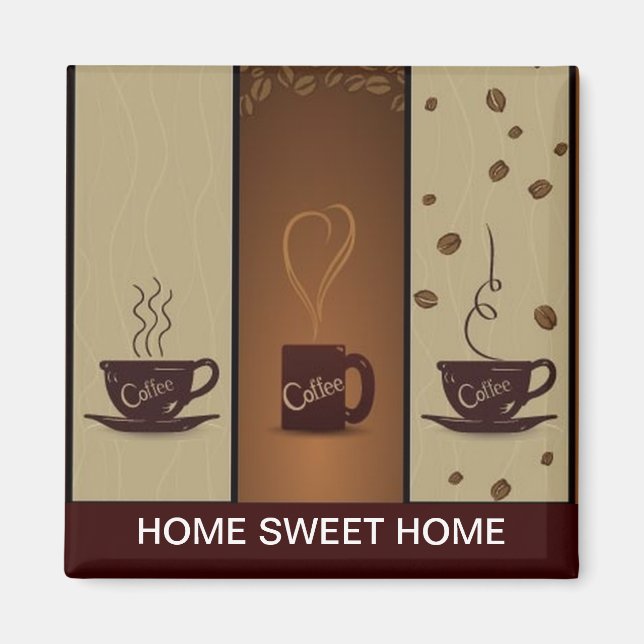 Kaffe Älskare Kylskåp, magnet (Framsidan)