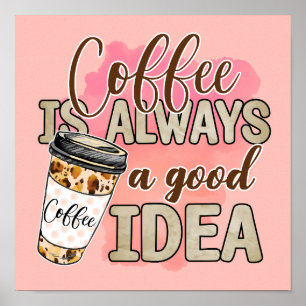 Kaffe Älskare Mantra Poster