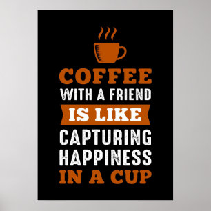 Kaffe Älskare med en vän Poster