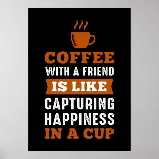 Kaffe Älskare med en vän Poster (Framsidan)