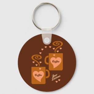 Kaffe Älskare nyckelring, anpassa Nyckelring