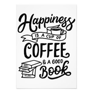 Kaffe Älskare och Bra Bok Fototryck