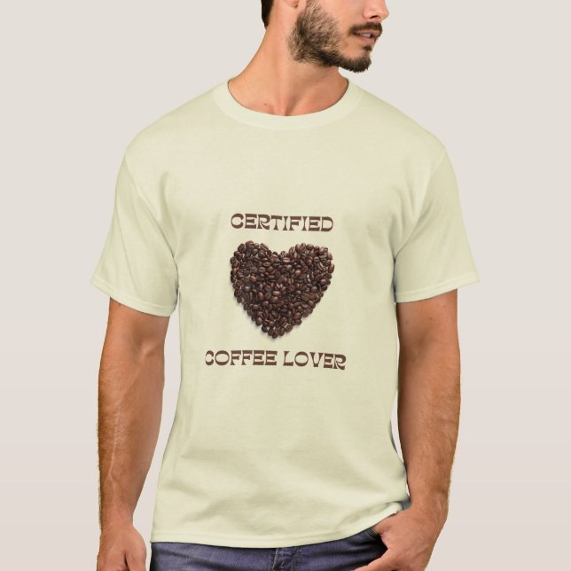 Kaffe Älskare och kaffe T Shirt (Framsida)