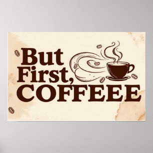 Kaffe Älskare-offerten poster ångvirvelar
