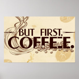 Kaffe Älskare-offerten poster ångvirvelar