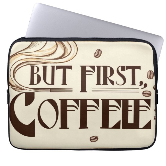 Kaffe Älskare-offerten poster ångvirvelar Laptop Fodral (Framsidan)