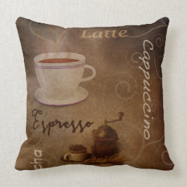 Kaffe Älskare Ord Art Kudde