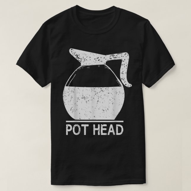 Kaffe Älskare Pot Head TShirt T Shirt (Design framsida)