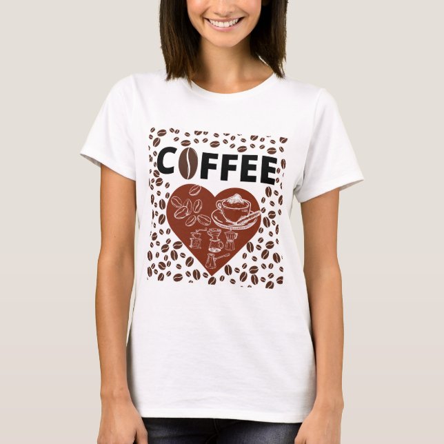Kaffe älskare t shirt (Framsida)