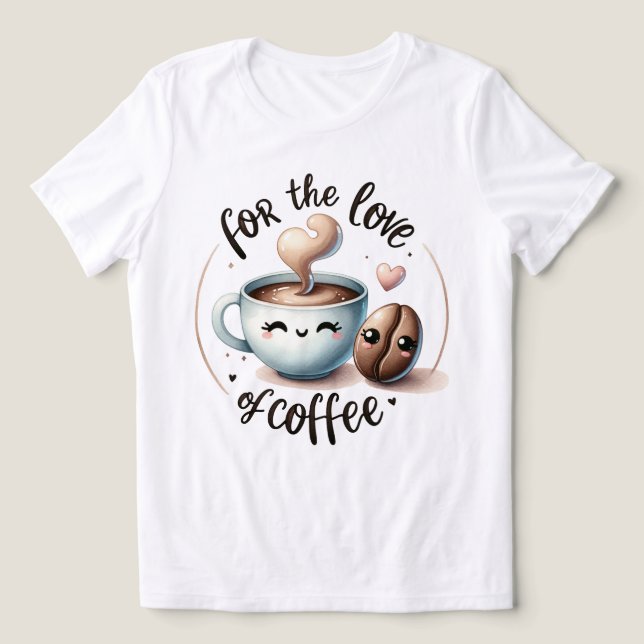 Kaffe Älskare T Shirt (Design Framsida)