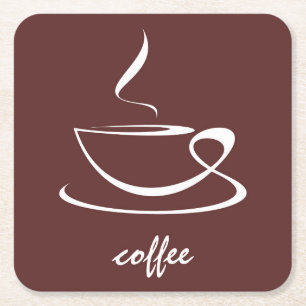 Kaffe Älskare Underlägg Papper Kvadrat