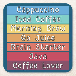 Kaffe Älskare Underlägg Papper Kvadrat