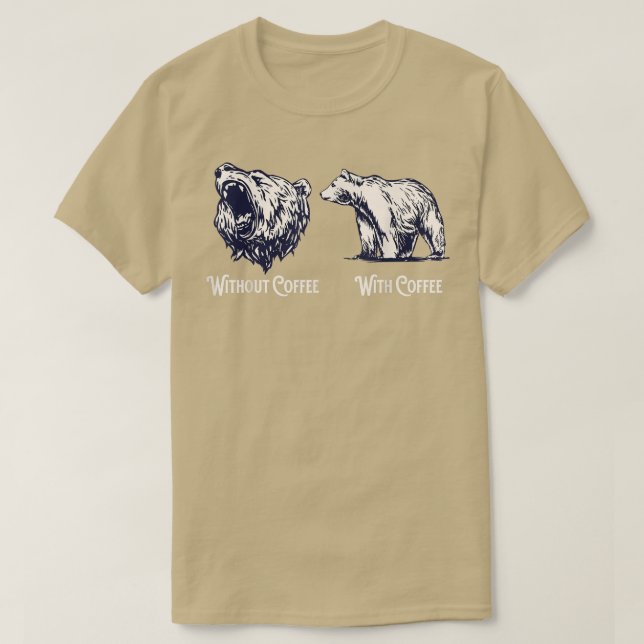 Kaffe Älskare utan kaffe med kaffe T Shirt (Design framsida)