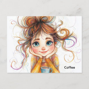 Kaffe Älskare Vykort
