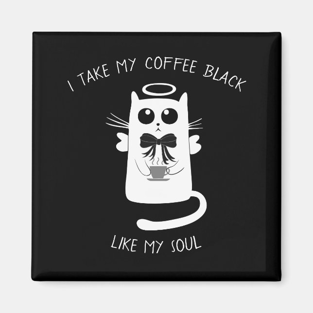 Kaffe Angel Cat Magnet (Framsidan)