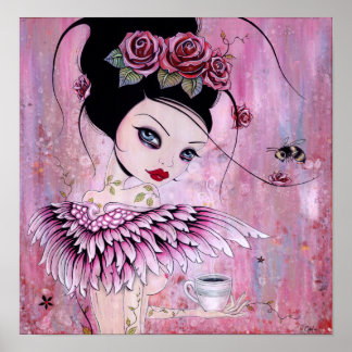 Kaffe Angel Skriv ut Poster