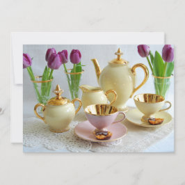 Kaffe-anpassbart inbjudningskort för morgon