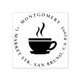 Kaffe | Anpassningsbar Family Namn & Round Returad Stämpel