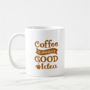 Kaffe är alltid en Bra-ID T-Shirt Long Apron Kaffemugg