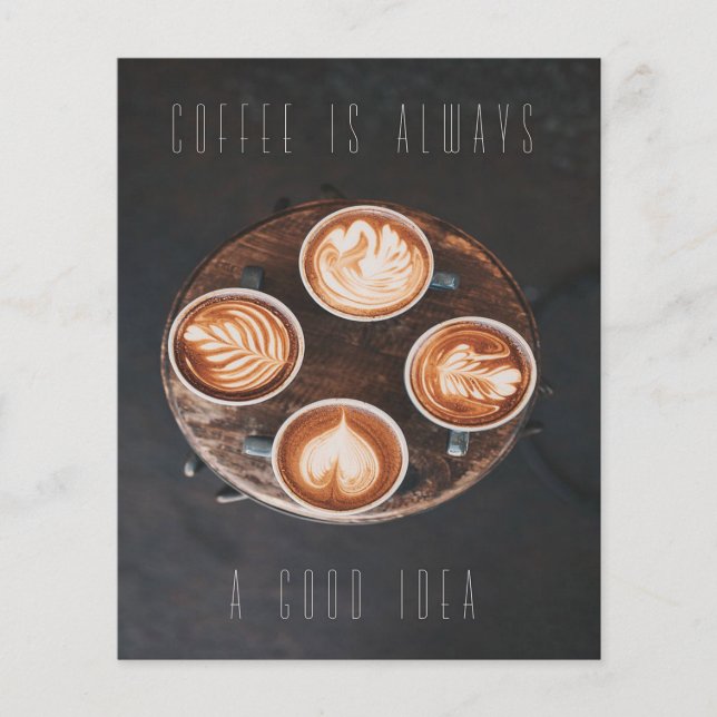 Kaffe är alltid ett bra-ID Flygblad (Framsidan)